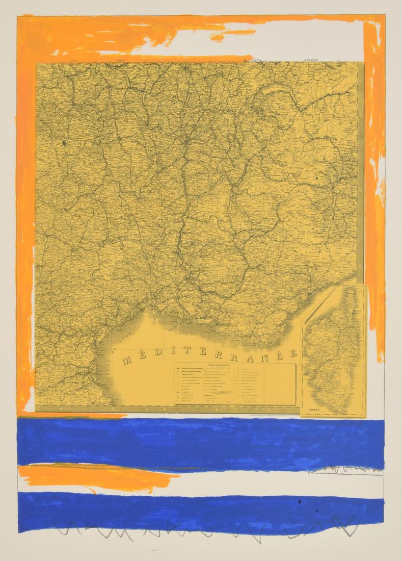 Robert Motherwell Lithograph, Signed Edition: Designer (Artist) & Manufacturer: Robert Motherwell (1915-1991) Markings: signed, marking(s); ed. 4/26; 1975 Country of Origin & Materials: American; paper Additional Information: Work is titled MEDIT