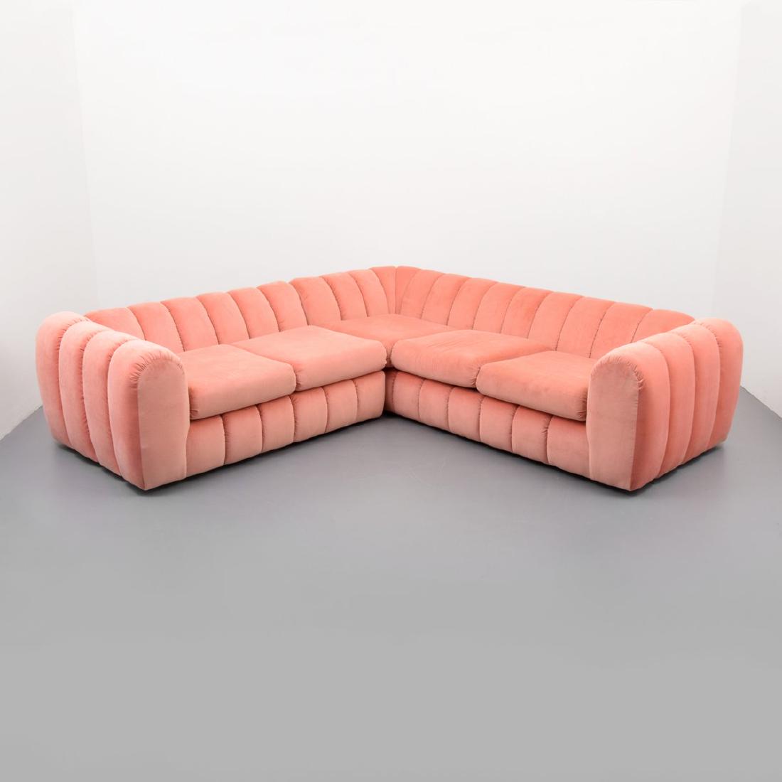 Jay Spectre Prices 96 Auction Price Pink Directional Sofa and Waterfall