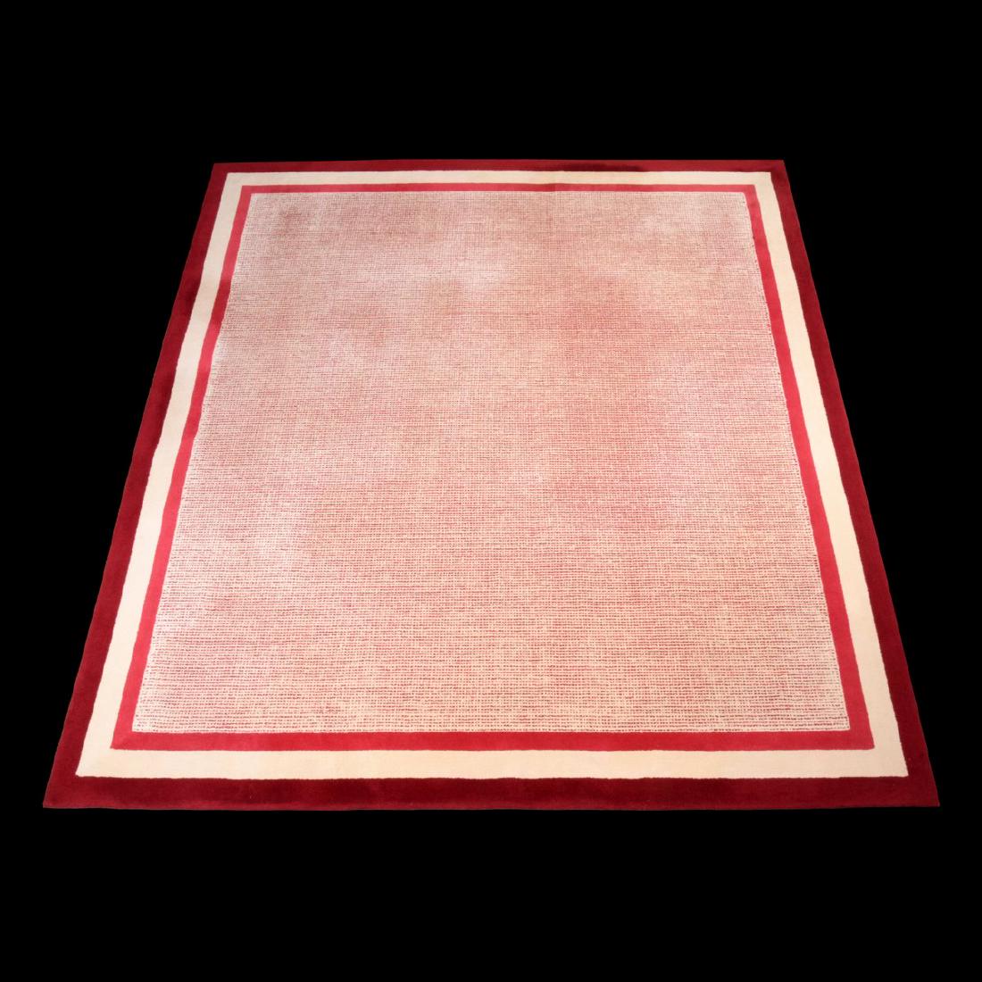 Large Edward Fields Rug: Designer/Artist & Manufacturer: Edward Fields Markings: signed, marking(s) Country of Origin & Materials: USA; wool Additional Information: Rugs and Carpets Dimensions(H,W,D): 142"l, 132"w
