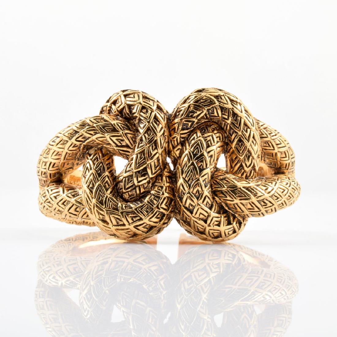 Roberto Cavalli Estate Bracelet: Designer/Artist & Manufacturer: Roberto Cavalli Markings: Roberto Cavallo imprint, Made in Italy imprint Country of Origin & Materials: Italy; metal Additional Information: This lot is from the person