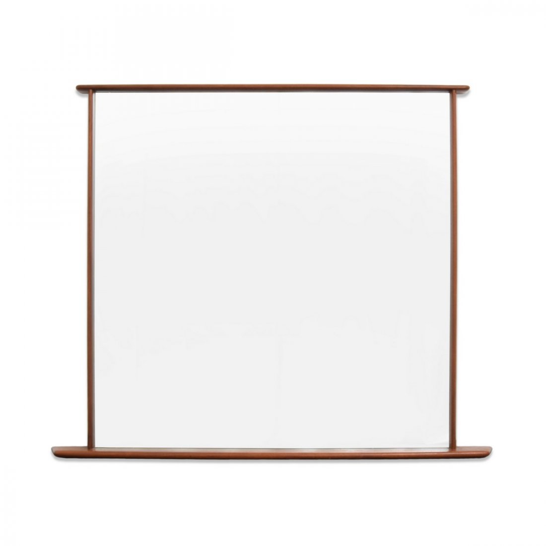 Large George Nakashima Mirror: Designer/Artist & Manufacturer: George Nakashima; Widdicomb Markings: Hart Mirror Plate Company hanging instructions Country of Origin & Materials: USA; walnut, mirrored glass Additional Information: 