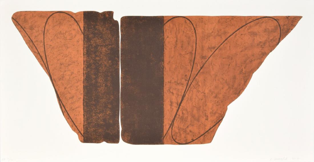 Robert Mangold Lithograph, Signed Edition: Designer/Artist & Manufacturer: Robert Mangold (b. 1937) Markings: signed, marking(s); ed. AP 10/12 Country of Origin & Materials: American; paper Additional Information: Work is titled FRAGMENT VIII.