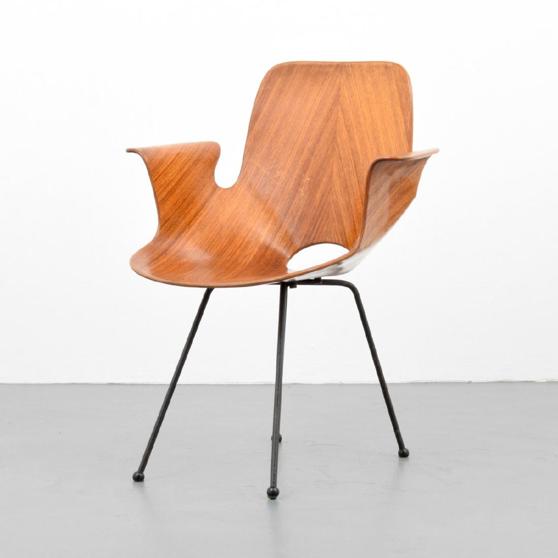 Vittorio Nobili MEDEA Arm Chair: Designer/Artist & Manufacturer: Vittorio Nobili; Fratelli Tagliabue Markings: Medea stamp Country of Origin & Materials: Italy; wood, metal Additional Information: This lot is from the personal collec