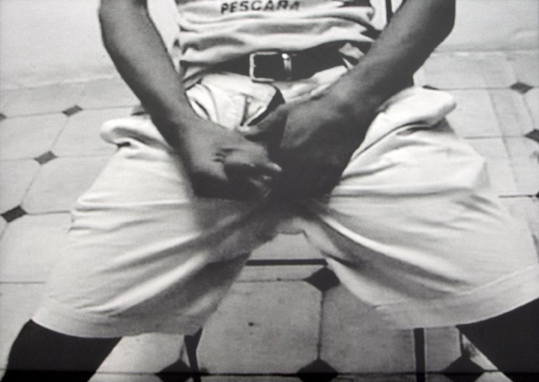 Monumental Santiago Sierra Silver Gelatin Print: Designer/Artist & Manufacturer: Santiago Sierra (b. 1966) Markings: no marking(s) apparent Country of Origin & Materials: Spanish; silver gelatin print Additional Information: Work is titled 10 PEOPLE