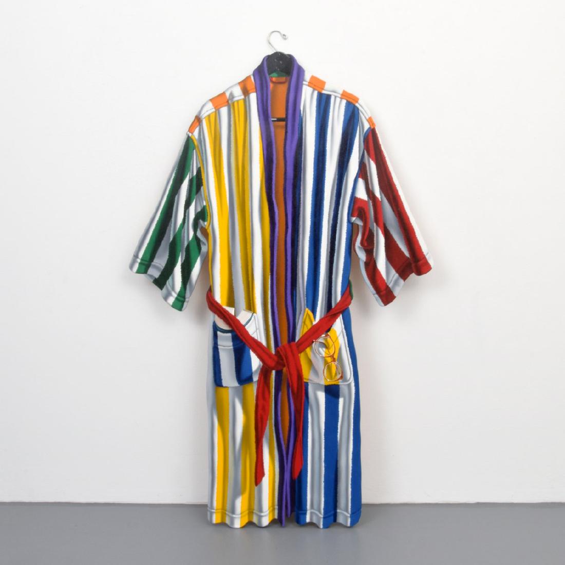 Large Otto Duecker Mixed Media Painting: Designer/Artist & Manufacturer: Otto Duecker (b. 1948) Markings: no marking(s) apparent Country of Origin & Materials: American; oil on masonite, wood, metal Additional Information: Work is titled COL