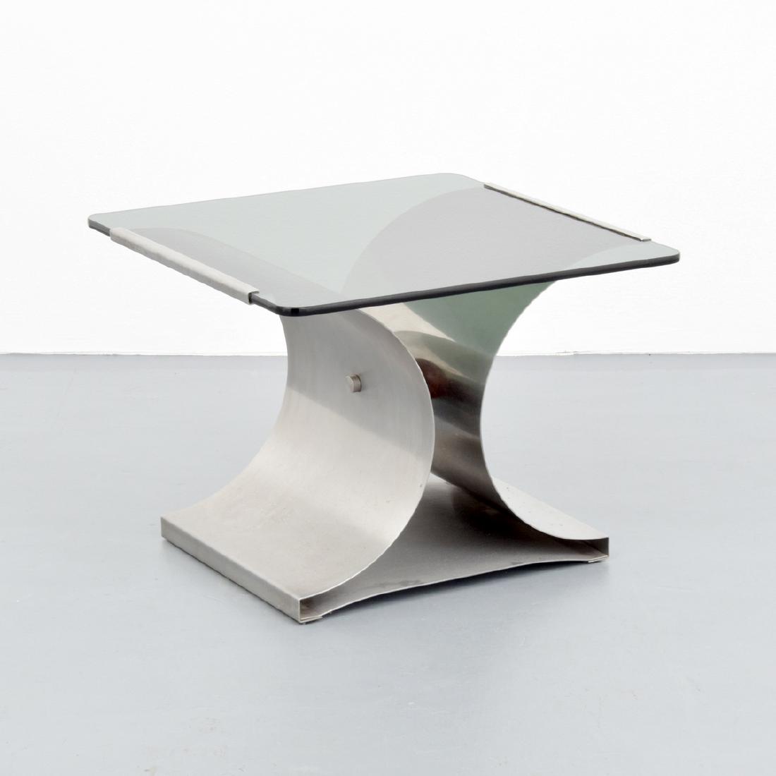 Side Table, Manner of Francois Monet: Designer/Artist & Manufacturer: Francois Monet, manner of; Kappa, manner of Markings: no marking(s) apparent Country of Origin & Materials: unknown; metal, acrylic, plastic Additional Information: 20t