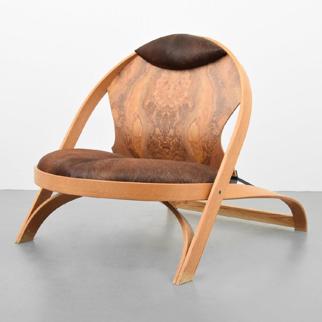 Richard Artschwager CHAIR/CHAIR, Limited Edition: Designer/Artist; Manufacturer: Richard Artschwager (b. 1923) Markings: signed; ed. 73/100; 1990/2003 Country of Origin & Materials: American; red oak, cowhide, Formica, painted steel Additional Inform