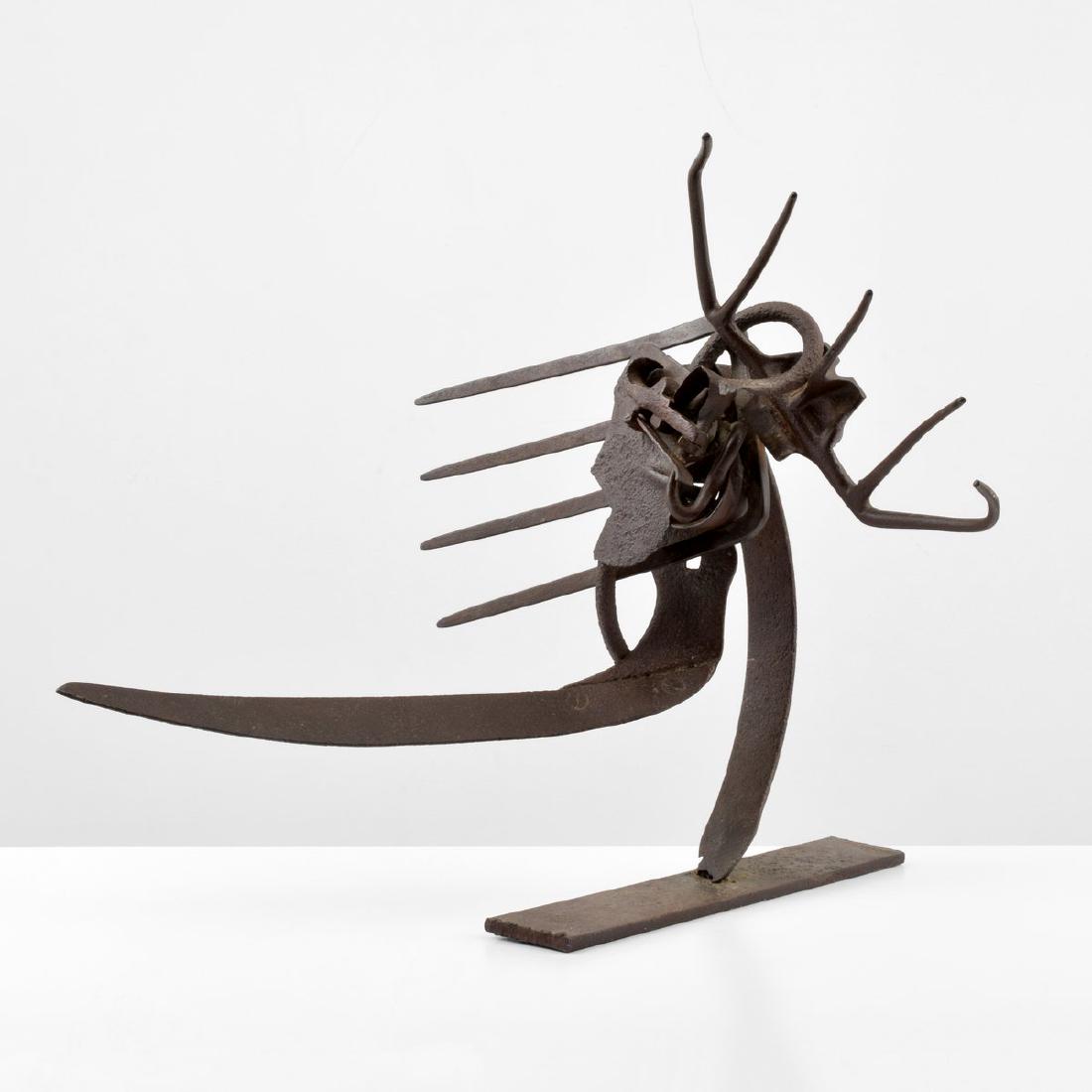 John Stritch Sculpture: Designer/Artist; Manufacturer: John Stritch (b. 1926) Markings: signed Country of Origin & Materials: American; iron Additional Information: Fine Art, Photography and Works on Paper Dimensions(H,W,D):