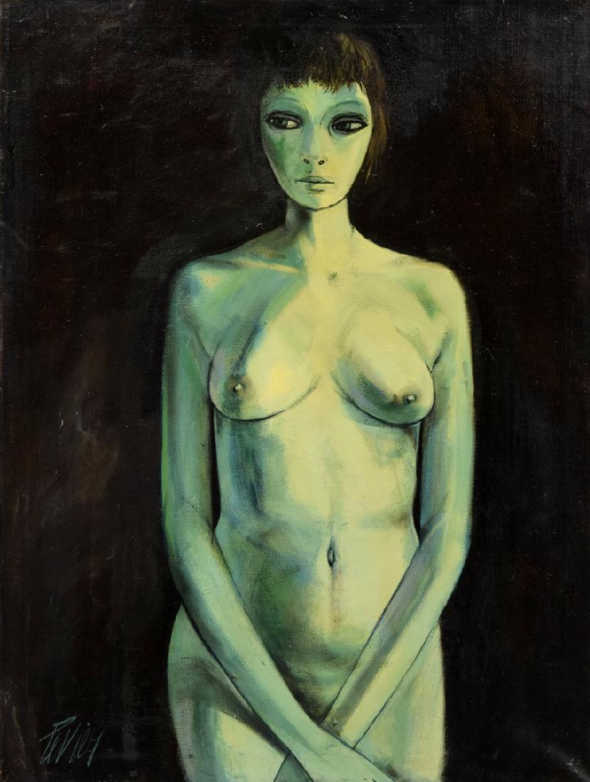 Charles Levier Nude Painting: Designer/Artist; Manufacturer: Charles Levier aka Maurice Verrier (1920-2003) Markings: signed Country of Origin & Materials: French; canvas Additional Information: Fine Art, Photography and Works on 