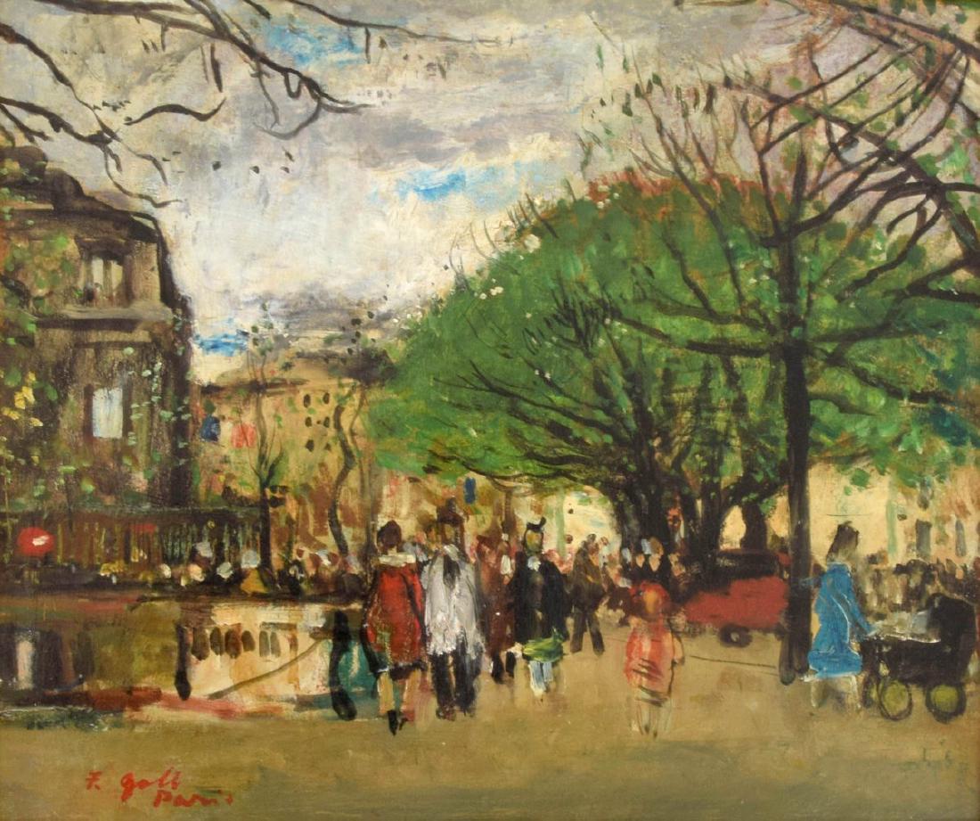 Francois Gall Painting: Designer/Artist; Manufacturer: Francois Gall (1912-1987) Markings: signed Country of Origin & Materials: Hungarian/French; board Additional Information: Fine Art, Photography and Works on Paper Dimens