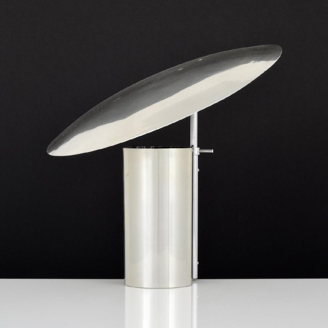 Large George Nelson HALF NELSON Lamp: Designer/Artist; Manufacturer: George Nelson; Koch & Lowy Markings: no marking(s) apparent Country of Origin & Materials: USA; metal, enameled metal Additional Information: The reflector/shade adjusts