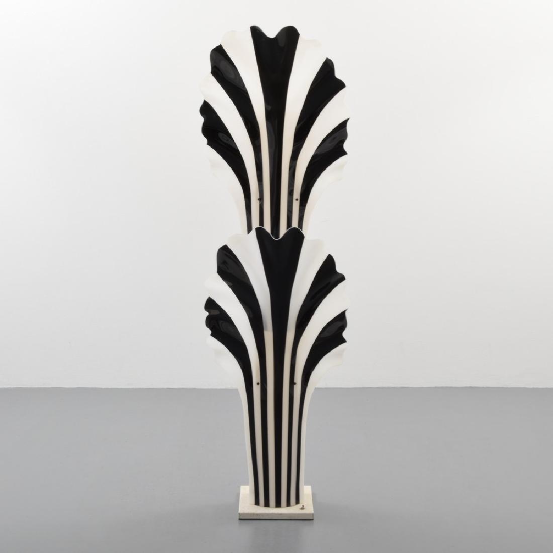 Large Rougier Floor Lamp: Designer/Artist; Manufacturer: Rougier Markings: no marking(s) apparent Country of Origin & Materials: Canada; acrylic, metal Additional Information: 20th Century Design Dimensions(H,W,D): 71"h, 21.5