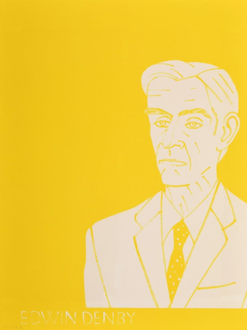 Alex Katz "Edwin Denby" Lithograph, Signed Edition: Designer/Artist; Manufacturer: Alex Katz (b. 1927) Markings: signed; ed. 3/50 Country of Origin & Materials: American; color lithograph on paper Additional Information: Provenance: Brooke Alexander Ga