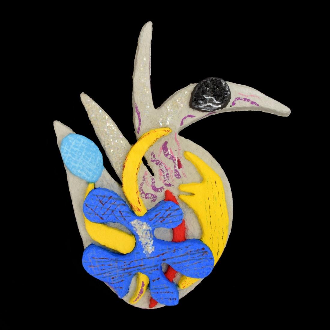 Large Linda Benglis Relief Sculpture: Designer/Artist; Manufacturer: Linda Benglis (b. 1941) Markings: signed, marking(s); 1980 Country of Origin & Materials: American; colored & pressed paper pulp, other Additional Information: Work is t