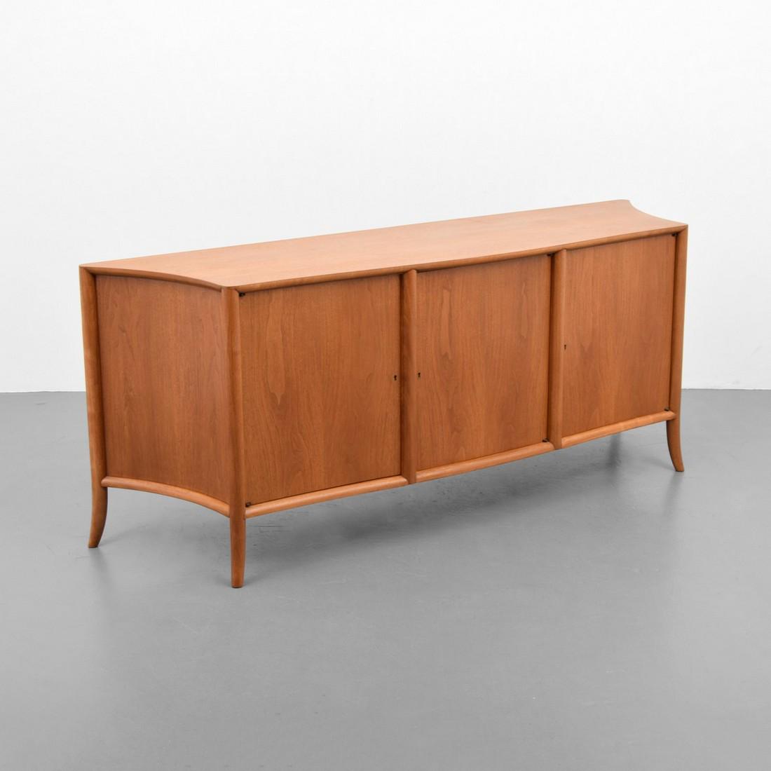 T.H. Robsjohn-Gibbings Cabinet: Designer/Artist; Manufacturer: T.H. Robsjohn-Gibbings; Widdicomb Markings: T.H. Robsjohn-Gibbings/Widdicomb label Country of Origin & Materials: USA; wood, metal Additional Information: Cabinet has sp