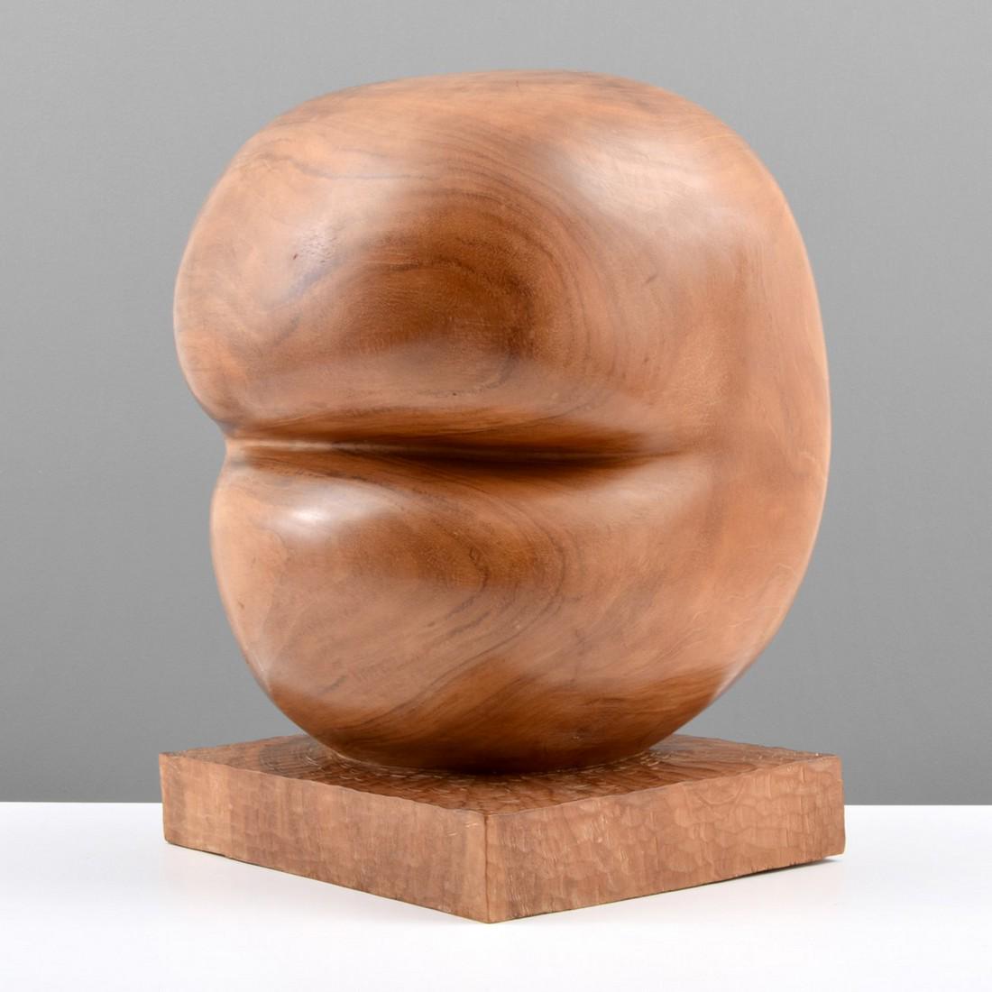 Antonio Prats Ventos Abstract Sculpture: Designer/Artist; Manufacturer: Antonio Prats Ventos (1925-1999) Markings: signed Country of Origin & Materials: Dominican; carved blonde mahogany Additional Information: Work is titled “Forma (Self-