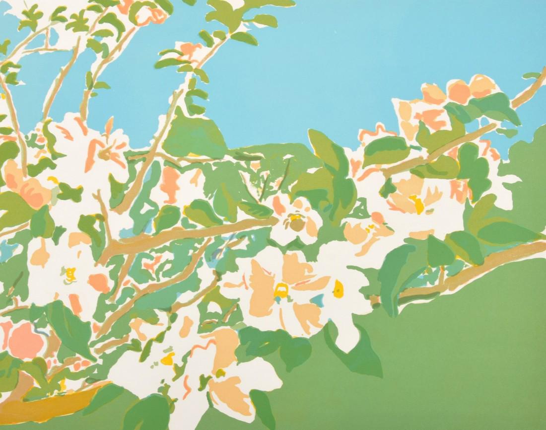 Fairfield Porter "Apple Blossoms I" Lithograph, Signed: Designer/Artist; Manufacturer: Fairfield Porter (1907-1975) Markings: signed; AP 10/10 Country of Origin & Materials: American; seven color lithograph on Arches paper Additional Information: Provenanc