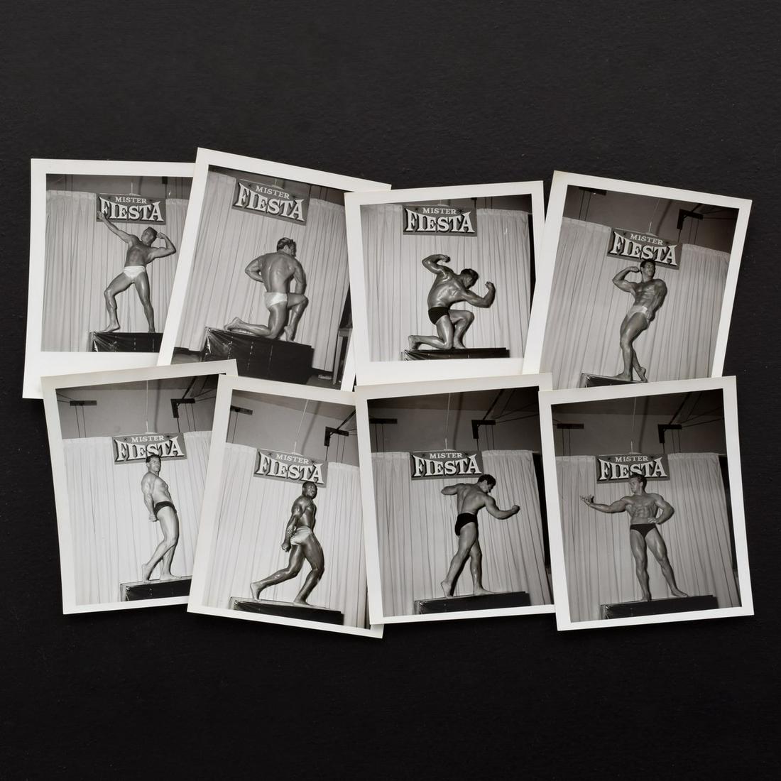 8 Bruce Bellas Male Bodybuilding/Physique Competition: Designer/Artist; Manufacturer: Bruce Bellas (1909-1974), aka Bruce of Los Angeles Markings: Handwritten notations to photos and sleeves. Some lots in this auction have various handwritten notations o