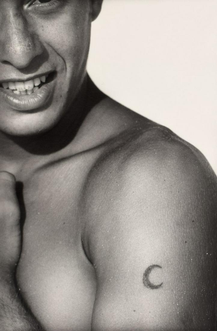 Large Bruce Bellas Male Physique Photo: Designer/Artist; Manufacturer: Bruce Bellas (1909-1974), aka Bruce of Los Angeles Markings: Marking(s). Some lots in this auction have various handwritten notations on the photos/packaging. Those wit