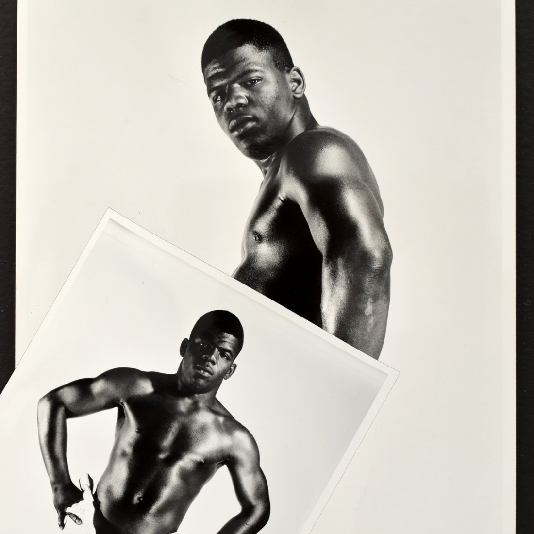 2 Bruce Bellas Nude Male Physique Photos: Designer/Artist; Manufacturer: Bruce Bellas (1909-1974), aka Bruce of Los Angeles Markings: No marking(s) apparent. Some lots in this auction have various handwritten notations on the photos/packagin