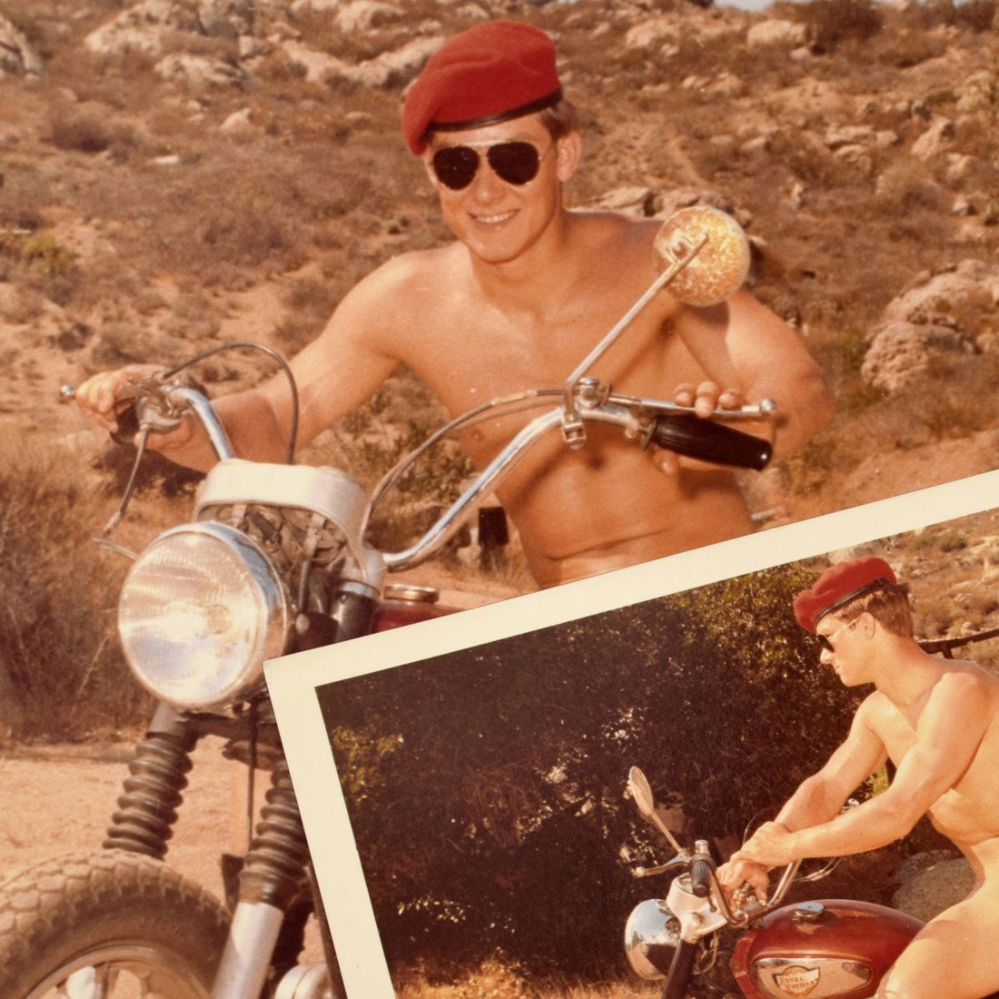 2 Bruce Bellas Nude Male Physique Photos: Designer/Artist; Manufacturer: Bruce Bellas (1909-1974), aka Bruce of Los Angeles Markings: Bruce stamp to reverse, stamped numbers to reverse. Some lots in this auction have various handwritten nota