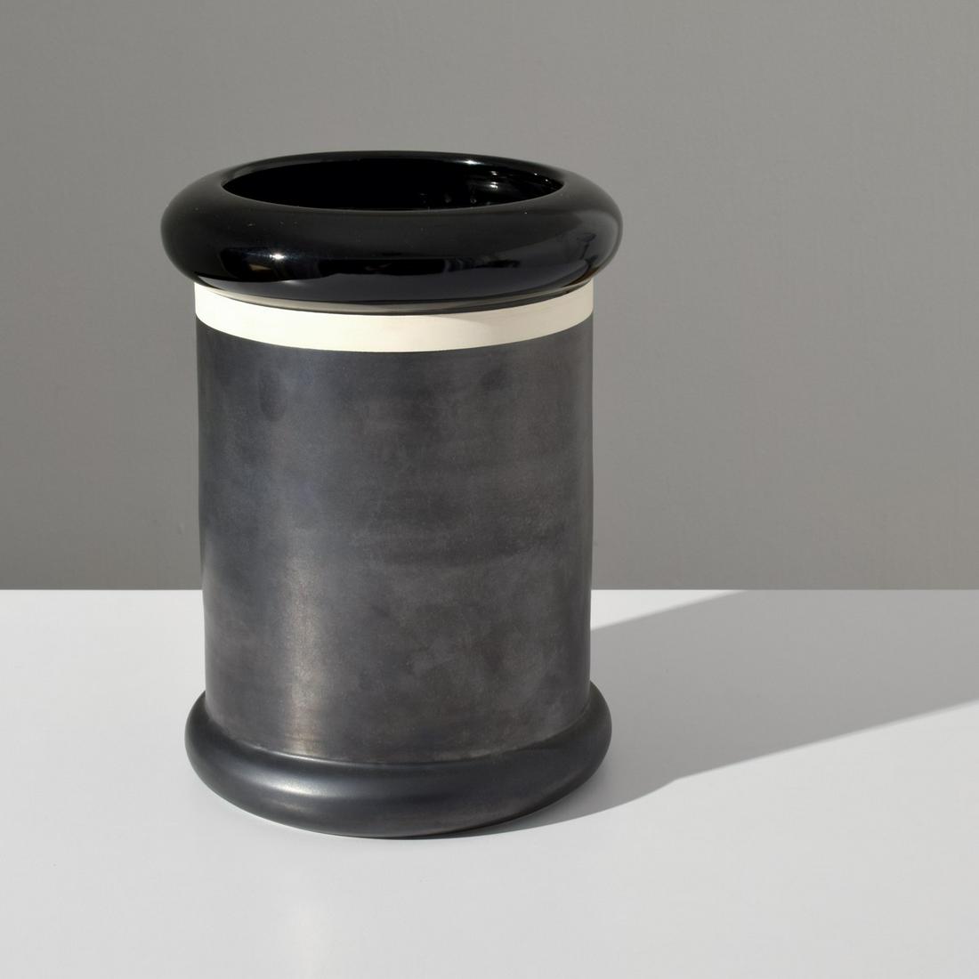 Large Ettore Sottsass Vase/Vessel, PA/ES: Designer/Artist; Manufacturer: Ettore Sottsass (1917-2007); Bitossi Markings/Notes: underside signed "Sottsass (illegible)" with (2) "le ceramiche di BITOSSI" labels; PA/ES (prova dell'artista Ettore