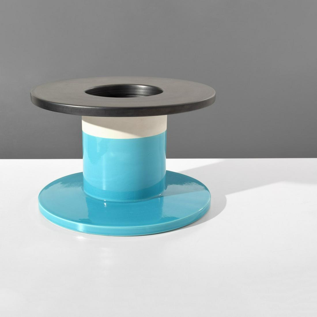 Large Ettore Sottsass "Vaso" Vase/Vessel, PA/ES: Designer/Artist; Manufacturer: Ettore Sottsass (1917-2007); Bitossi/Flavia Markings/Notes: underside signed "Sottsass Bitossi" with (3) "le ceramiche di BITOSSI" labels; PA/ES (prova dell'artista Etto