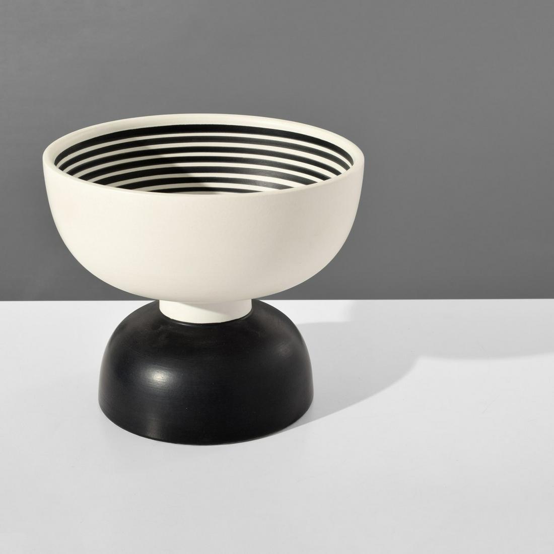 Large Ettore Sottsass "Alzata Piccola" Vessel, PA/ES: Designer/Artist; Manufacturer: Ettore Sottsass (1917-2007); Bitossi/Flavia Markings/Notes: underside signed "Sottsass Bitossi Montelupo" with (3) "le ceramiche di BITOSSI" labels, marking(s); PA/ES (p