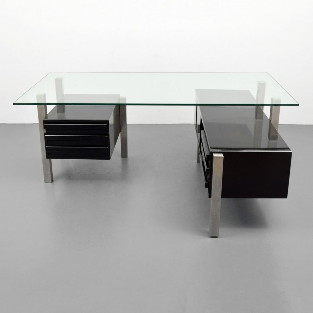 Forma Nova Desk: Designer/Artist; Manufacturer: Forma Nova Markings/Notes: Forma Nova marking Country of Origin & Materials: Italy; wood, metal, glass Additional Information: Desk is comprised of two detached cabinets