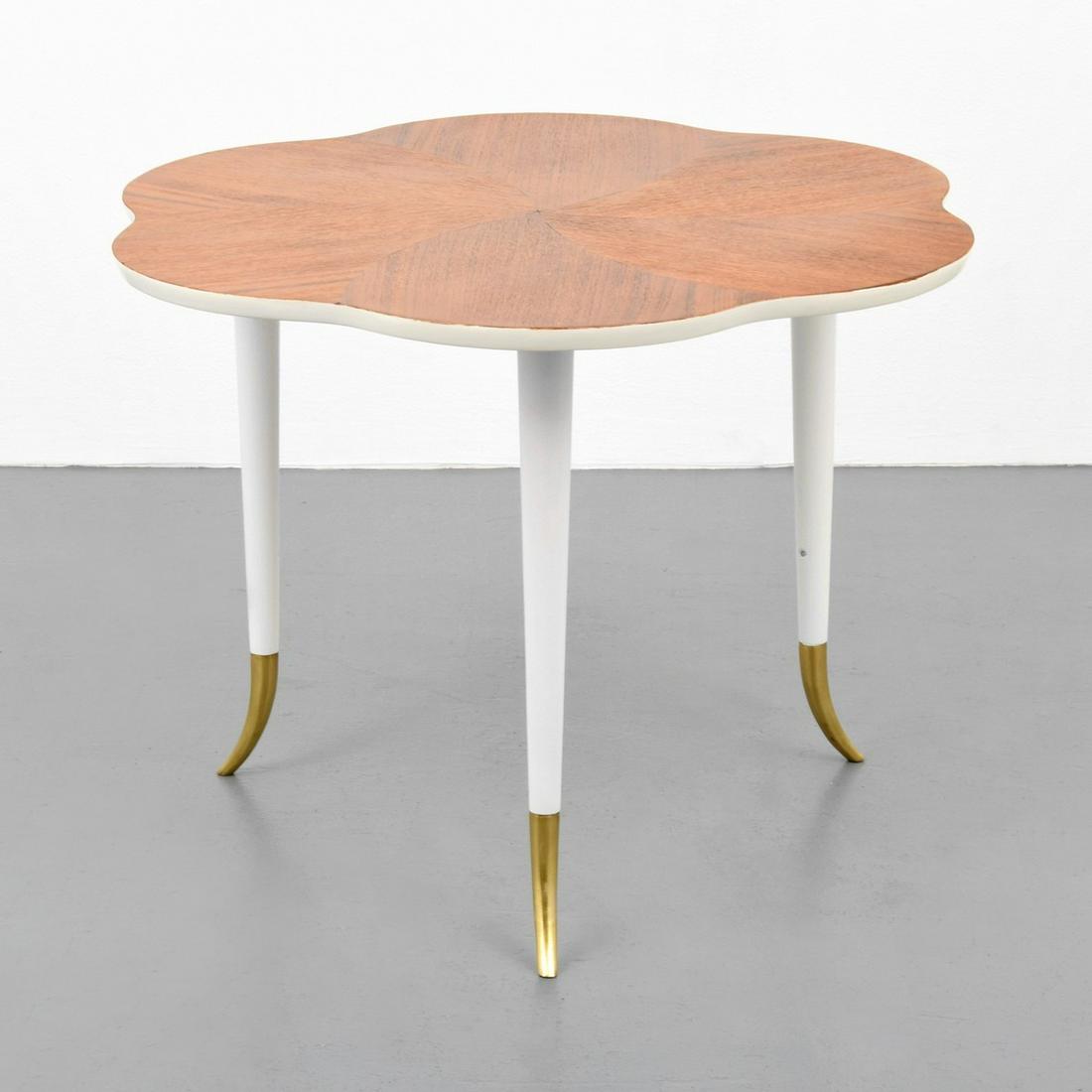 Occasional Table, Manner of Josef Frank: Designer/Artist; Manufacturer: Josef Frank, manner of Markings/Notes: no marking(s) apparent Country of Origin & Materials: country of origin unknown; wood, brass Additional Information: Table has bra