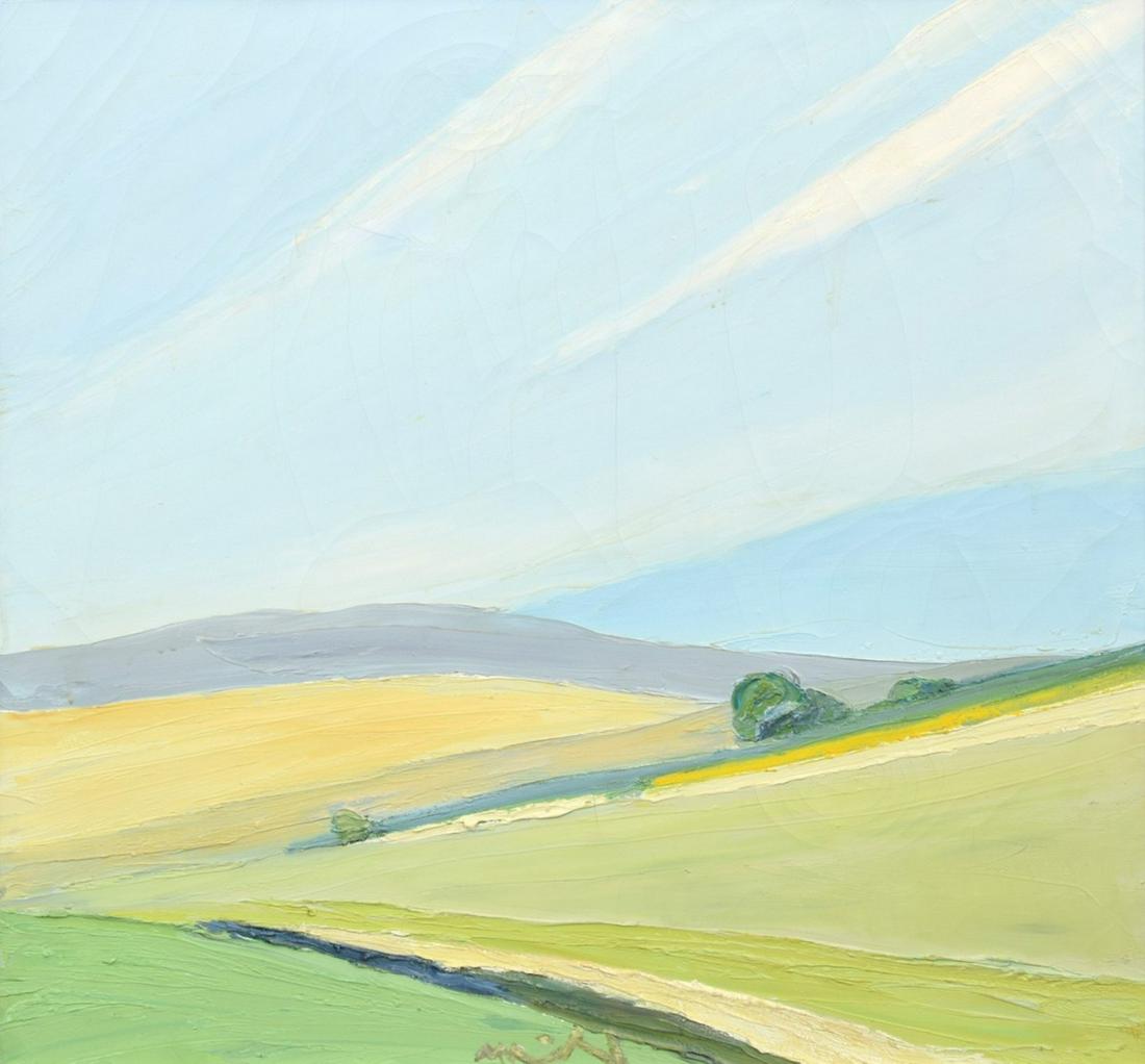 Roger Muhl Painting, Landscape: Designer/Artist; Manufacturer: Roger Muhl (1929-2008) Markings/Notes: signed, Societe des Artistes Francais Salon 1980 stamp, marking(s); 1972 Country of Origin & Materials: French; canvas Additional 