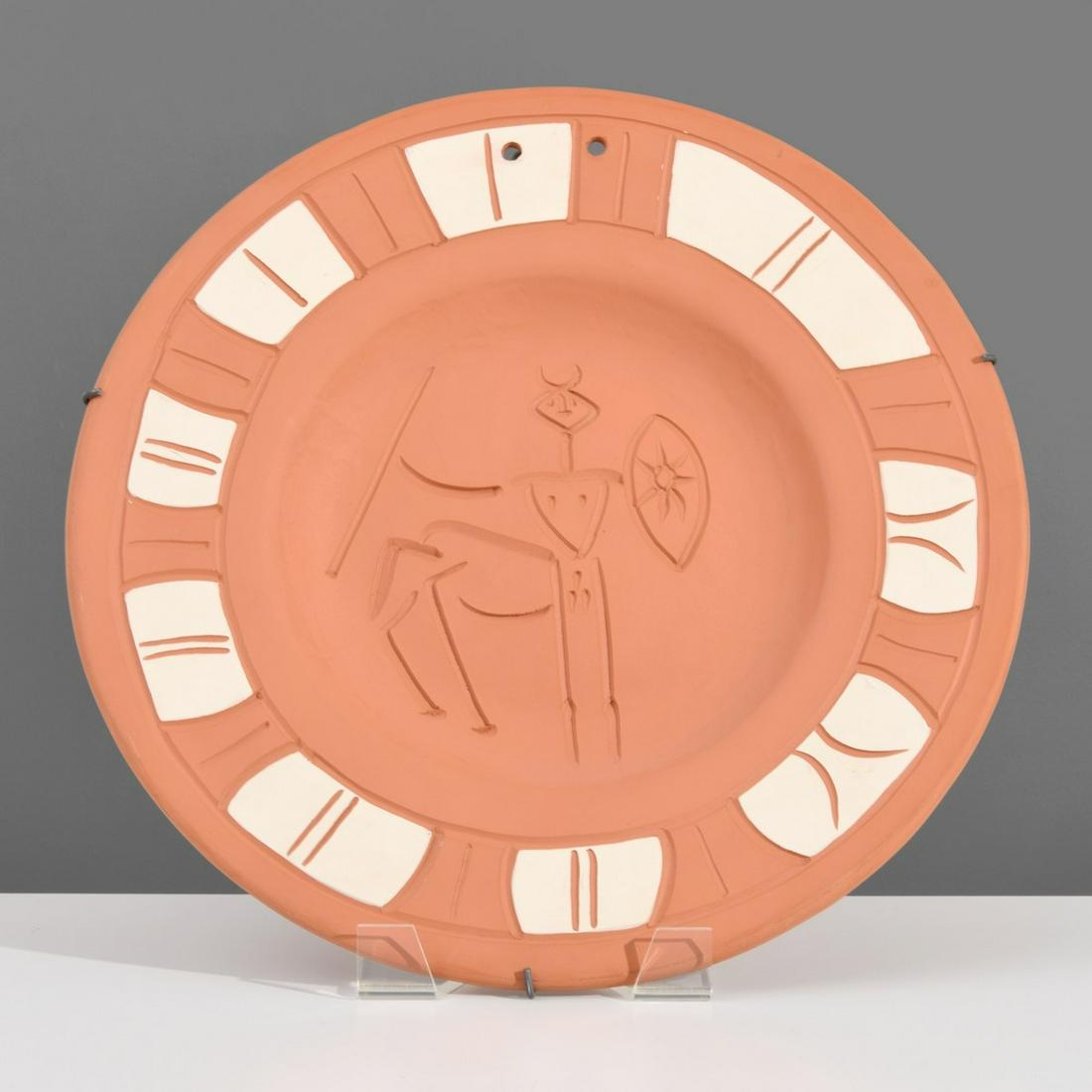 Pablo Picasso "Centaur" Wall-Hanging Charger (A.R. 102): Designer/Artist; Manufacturer: Pablo Picasso (Spanish, 1881-1973); Madoura Markings/Notes: Madoura Plein Feu imprint, Edition Picasso imprint, Edition Picasso, n. 108; ed. 45/250 Country of Origin & M