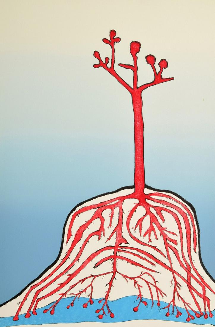 Louise Bourgeois "The Ainu Tree" Lithograph, Signed Ed.: Designer/Artist; Manufacturer: Louise Bourgeois (1911-2010) Markings/Notes: signed, blind stamp; A.P. 23 Country of Origin & Materials: American; lithograph on paper Additional Information: Posters, P