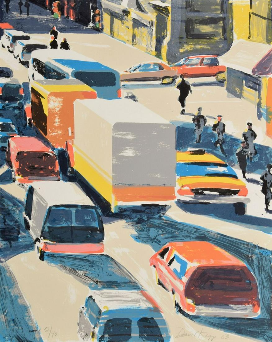 David Kapp "Walker & Broadway" Lithograph, Signed Ed.: Designer/Artist; Manufacturer: David Kapp (b. 1953) Markings/Notes: signed, blind stamp; ed. 32/40; 2003 Country of Origin & Materials: American; lithograph on paper Additional Information: Posters, P