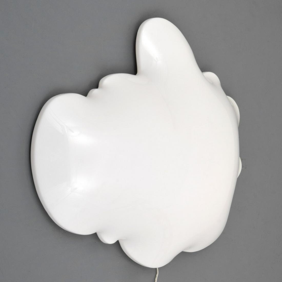 Large Remo Saraceni "Cloud" Sconce/Ceiling Light: Designer/Artist; Manufacturer: Remo Saraceni Markings/Notes: no marking(s) apparent Country of Origin & Materials: USA; molded plastic Additional Information: The nine "Cloud" lights offered in this s