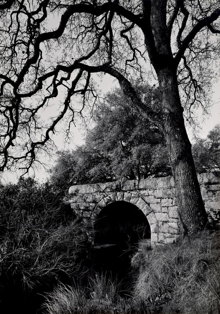 Ansel Adams "Whitney Ranch" Gelatin Silver Print: Designer & Manufacturer: Ansel Adams (1902-1984) Markings/Notes: signed, Carmel credit stamp (negative no. 3-CAL-415, Set 2) to reverse of mount Country of Origin & Materials: American; gelatin silver