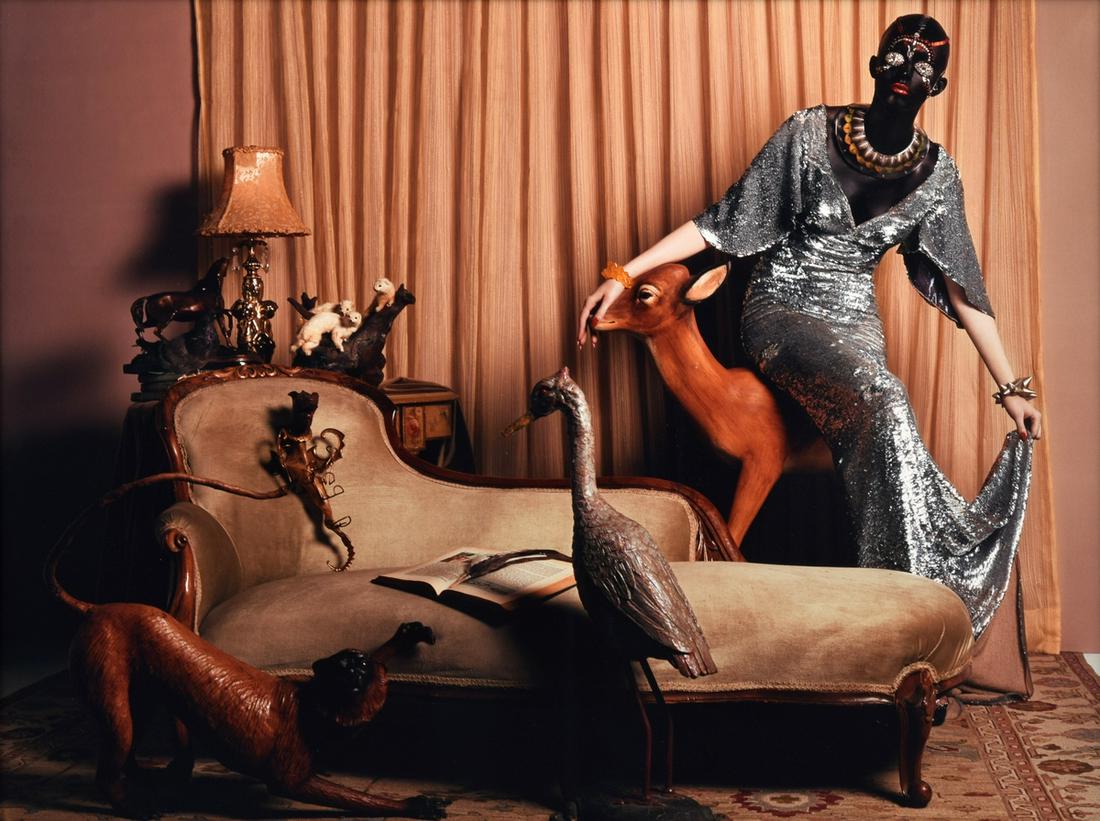 Large Steven Klein "Mad Magic Magnificent" C-Print: Designer & Manufacturer: Steven Klein (b. 1965) Markings/Notes: signed, marking(s); ed. 1/5; 2004 Country of Origin & Materials: American; chromogenic print on aluminum Dimensions(H,W,D): 30"h, 39.5"w