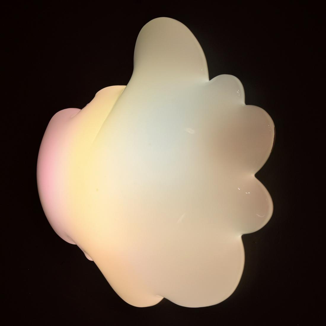 Large Remo Saraceni "Cloud" Sconce/Ceiling Light: Designer & Manufacturer: Remo Saraceni Markings/Notes: no marking(s) apparent Country of Origin & Materials: USA; molded plastic Dimensions(H,W,D): 30"h, 33"w, 6.5"d Additional Information: 20th