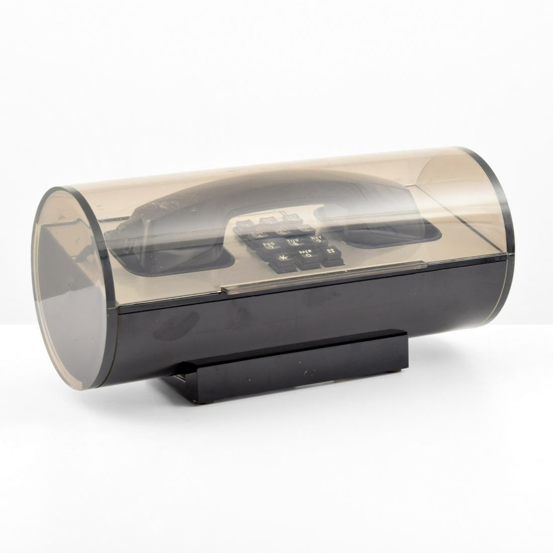 Vintage Western Electric "Telstar" Executive Desk Phone: Designer & Manufacturer: Western Electric Markings/Notes: Western Electric, serial #G942404, marking(s) Country of Origin & Materials: USA; plastic, metal Dimensions(H,W,D): 5.5"h, 11.25"w, 4.75"d Ad