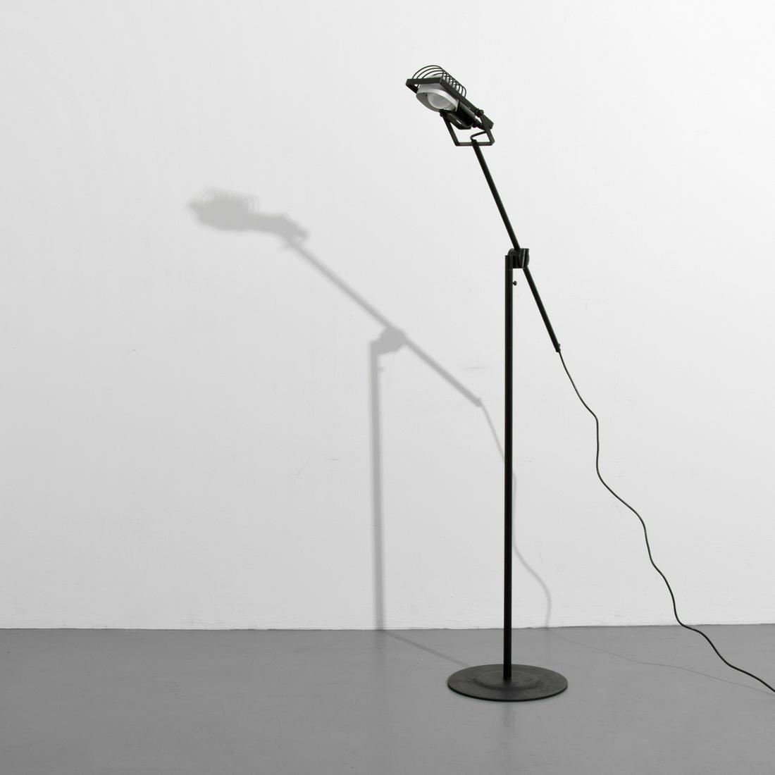 Ernesto Gismondi "Sintesi Terra" Floor Lamp: Designer & Manufacturer: Ernesto Gismondi; Artemide Markings/Notes: Artemide label Country of Origin & Materials: Italy; enameled metal, metal Dimensions(H,W,D): adjustable height, 12"dia Additional