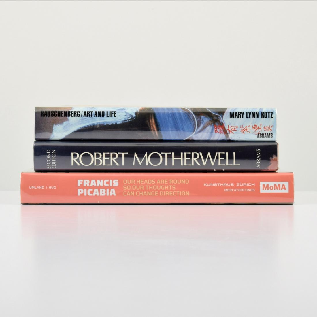 3 Reference Books: Robert Motherwell, Rauschenberg +: Designer & Manufacturer: various Markings/Notes: marking(s) Country of Origin & Materials: various; paper Dimensions(H,W,D): various Additional Information: Lot is comprised of the following 3 bo