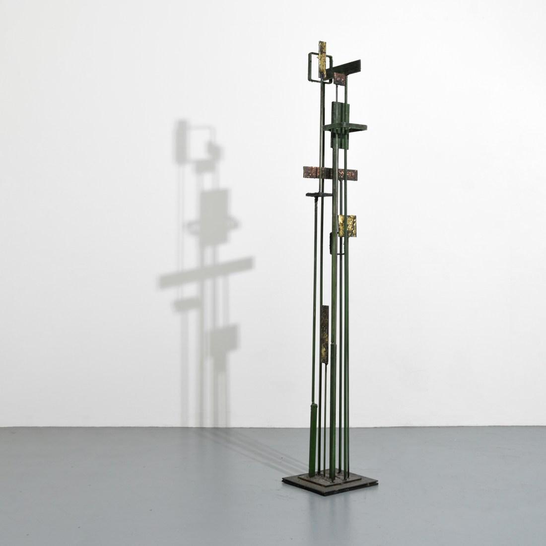 James Bearden "Mystical Galaxy" Chimes/Sculpture: Designer/Artist; Manufacturer: James Bearden (b. 1964) Markings/Notes: signed; 2015 Country of Origin & Materials: American; patinated steel, fused bronze, clear coat Additional Information: Chimes ar