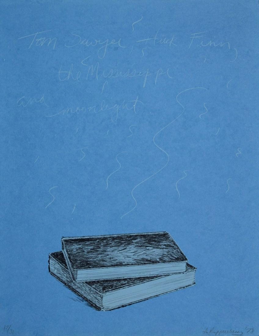 Allen Ruppersberg "Tom Sawyer" Lithograph, Signed Ed.: Designer/Artist; Manufacturer: Allen Ruppersberg (b. 1944) Markings/Notes: signed; ed. 17/31; 1978 Country of Origin & Materials: American; color lithograph Additional Information: Work is titled "Tom