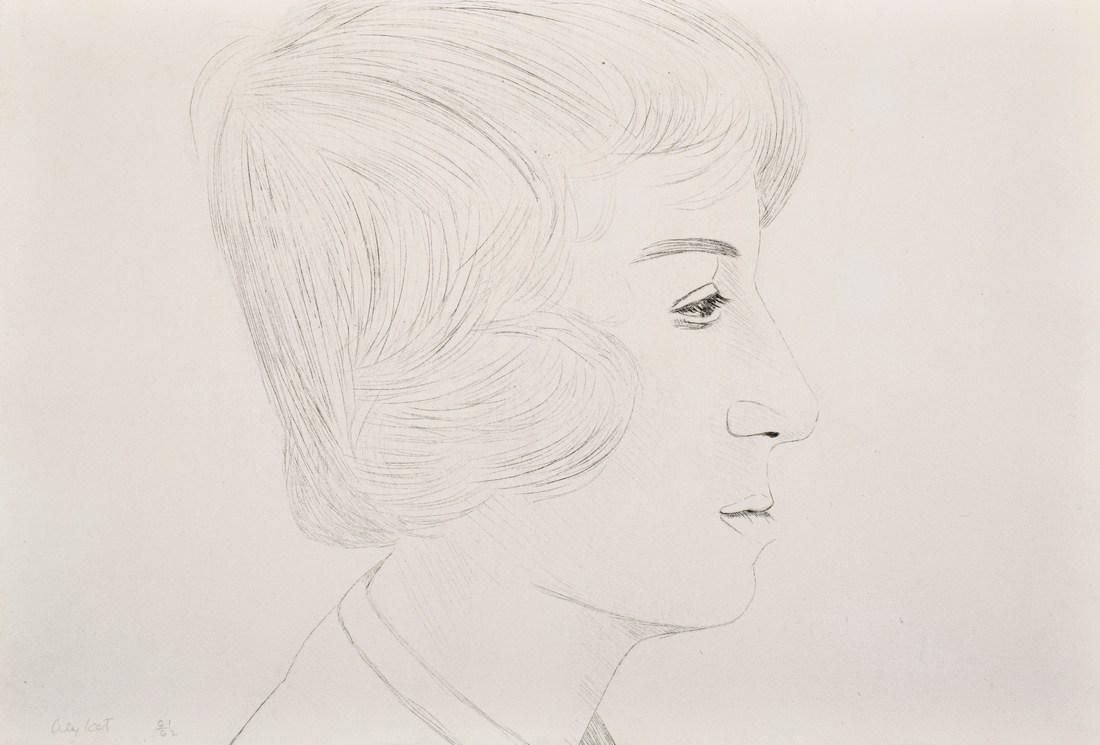 Alex Katz "Profile of Vincent" Drypoint, Signed Edition: Designer/Artist; Manufacturer: Alex Katz (b. 1927) Markings/Notes: signed; ed. 61/62; 1974 Country of Origin & Materials: American; drypoint Additional Information: Provenance: Brooke Alexander Galler