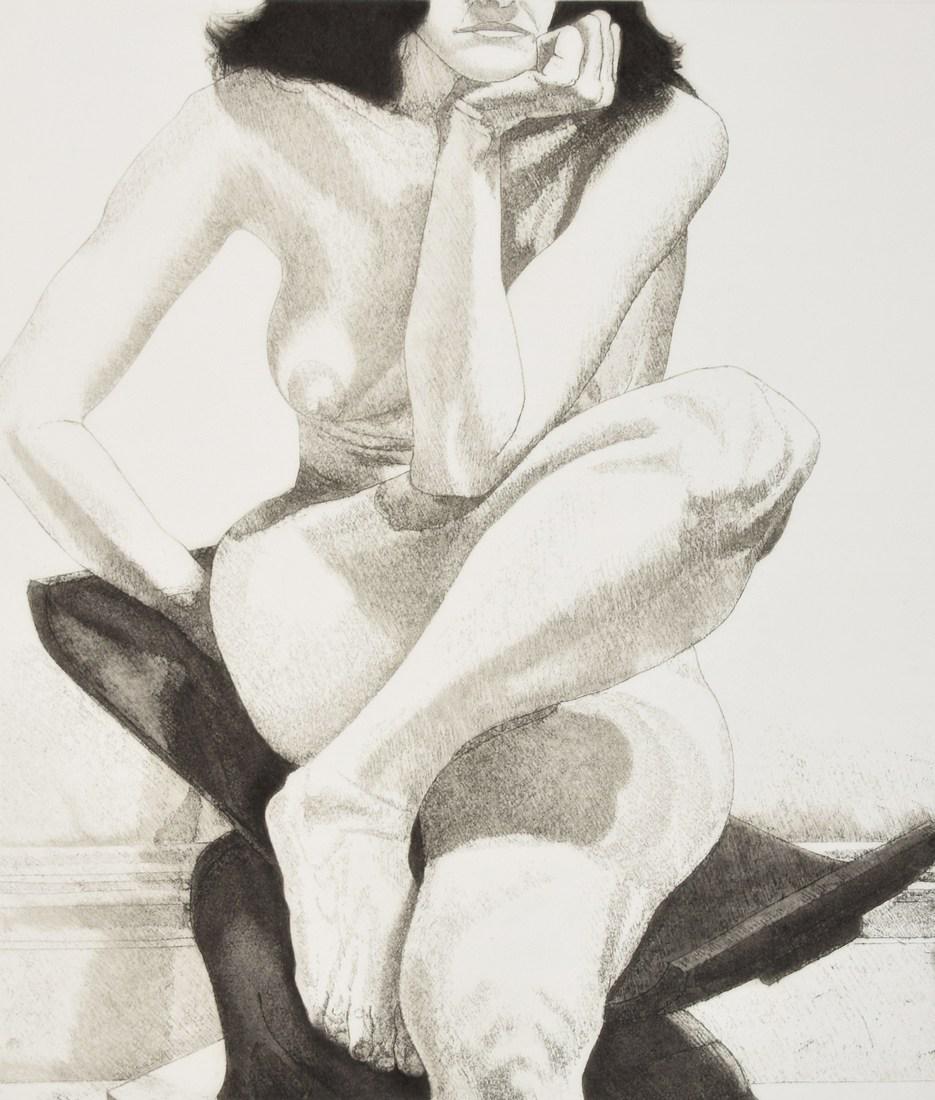 Philip Pearlstein Nude Etching, Signed Edition: Designer/Artist; Manufacturer: Philip Pearlstein (b. 1924) Markings/Notes: signed; AP 8/10 for the edition of 70; 1976 Country of Origin & Materials: American; soft ground etching Additional Informati