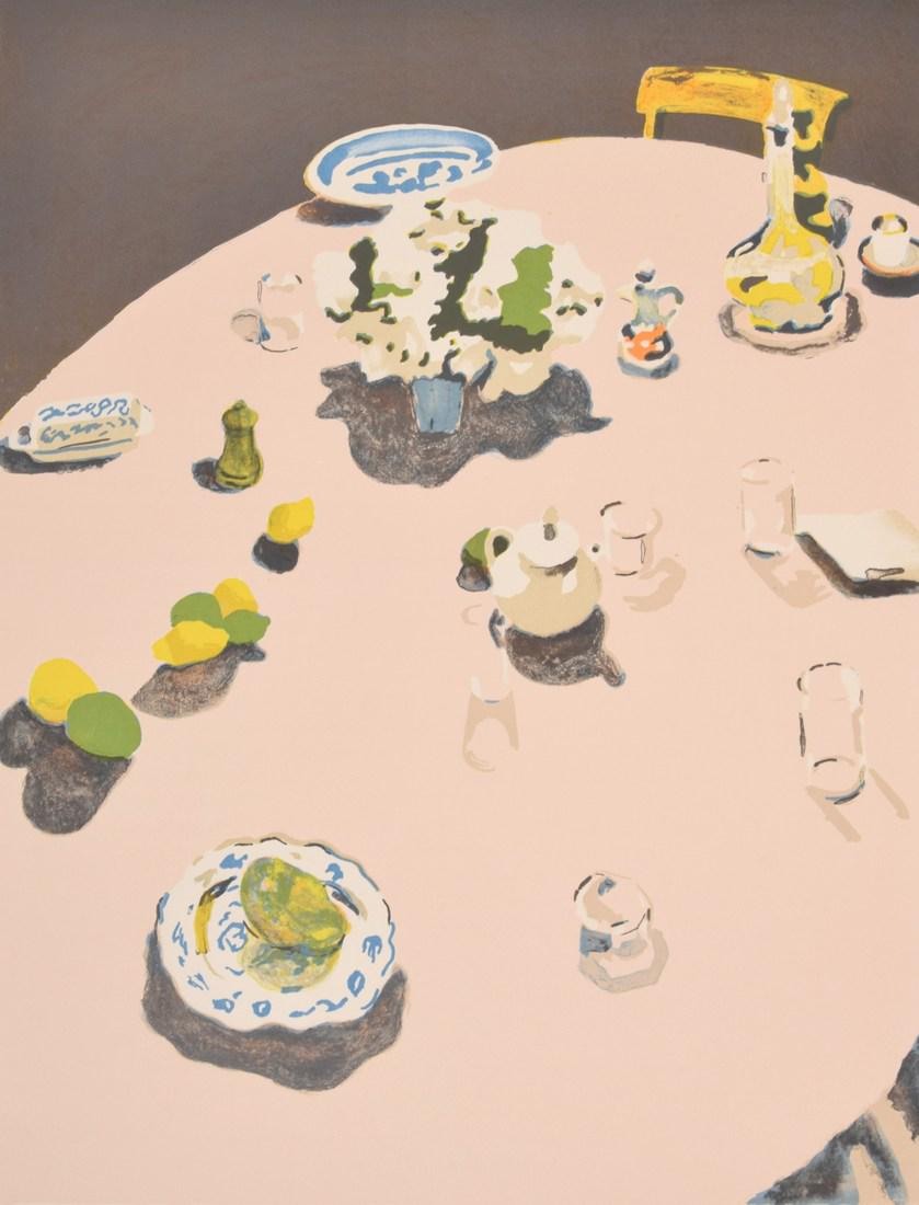 Fairfield Porter "The Table" Lithograph, Signed Edition: Designer/Artist; Manufacturer: Fairfield Porter (1907-1975) Markings/Notes: signed; AP 8/8; 1971 Country of Origin & Materials: American; six-color lithograph on Arches paper Additional Information: P