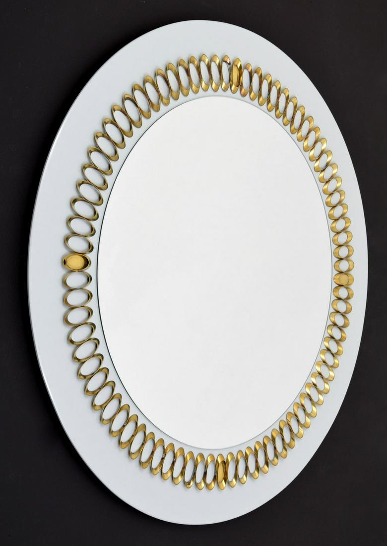 Large Mirror, Manner of Garouste & Bonetti: Artist/Designer; Manufacturer: Garouste & Bonetti, manner of Marking(s); notes: no marking(s) apparent Country of origin; materials: country of origin unknown; glass, mirrored glass, metal Description