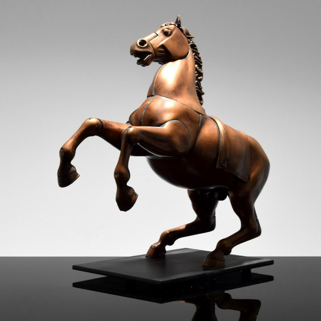 Miguel Berrocal "Caballo Casinaide" Bronze Horse: Artist/Designer; Manufacturer: Miguel Ortiz Berrocal (1933–2006) Marking(s); notes: signed; ed. 431/2000; 1972 Country of origin; materials: Spanish; bronze, metal Description: Sculptures & Carvings