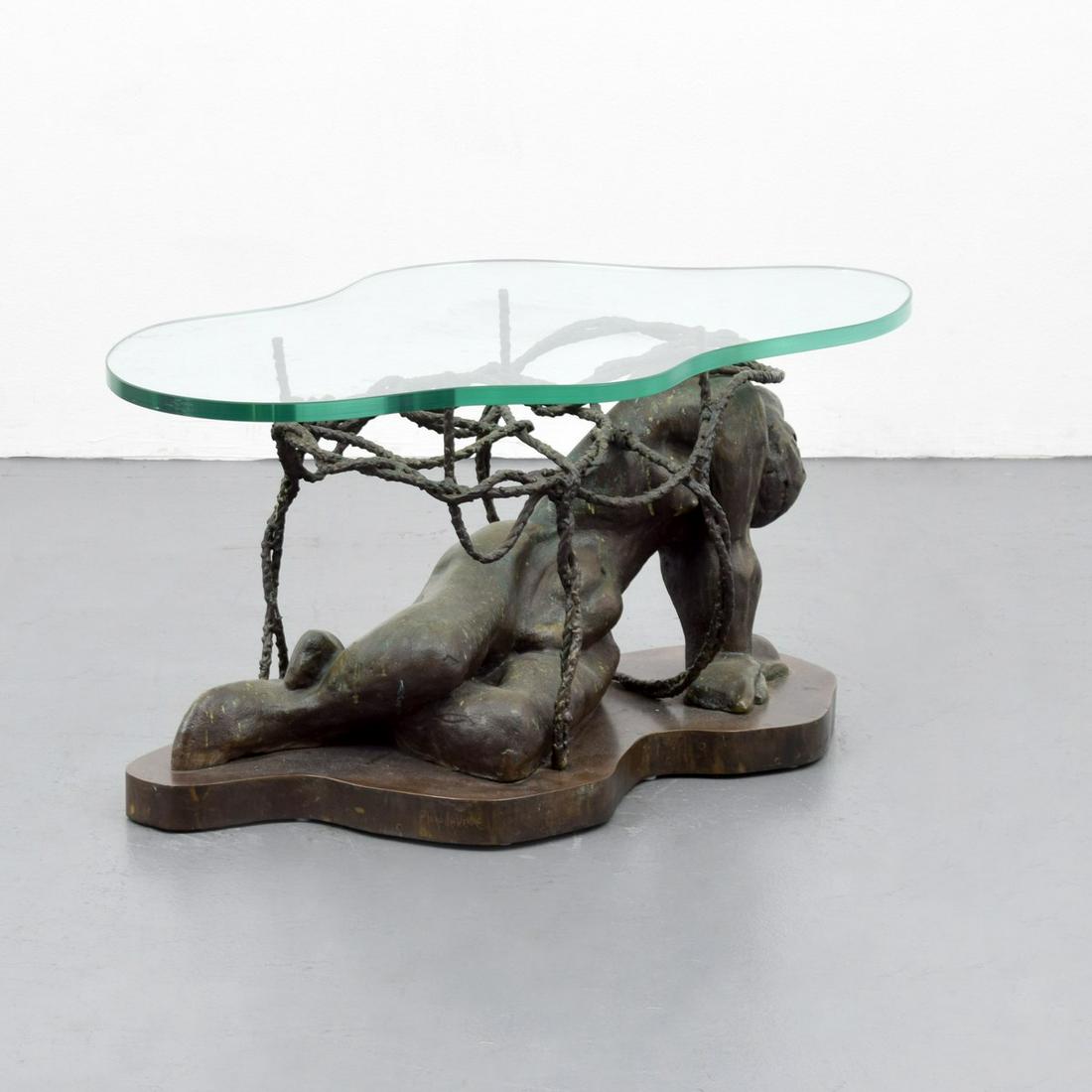 Rare Philip & Kelvin Laverne Bronze Figural Coffee: Artist/Designer; Manufacturer: Philip LaVerne (American, 1908-1988), Kelvin LaVerne (American, b. 1936) Marking(s); notes: Philip Laverne Collection label; edition of 3 Country of origin; materials: U