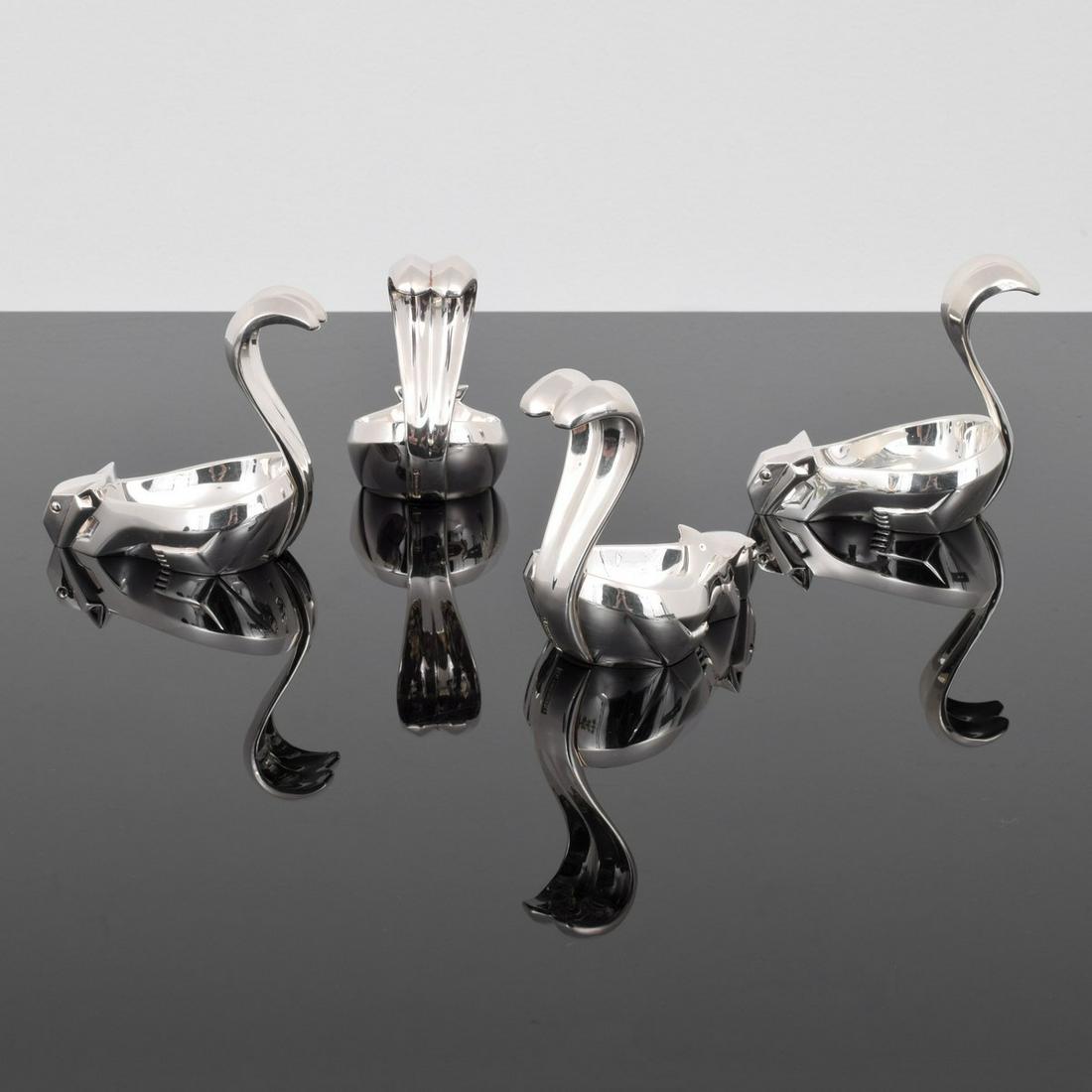 4 Christofle Silver Plate Squirrel Salt Cellars: Artist/Designer; Manufacturer: Christofle Marking(s); notes: Christofle, marking(s) Country of origin; materials: France; silver plate Dimensions (H, W, D): 4"h, 4.25"w, 2.5"d Additional Information: